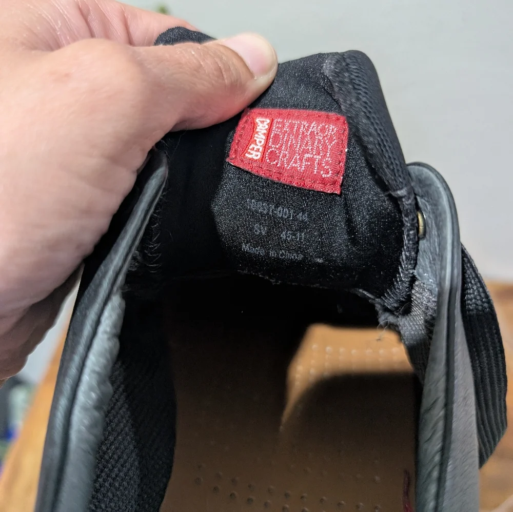 Camper Atom Men's Work Shoe‎ Size 10.5 Black Leather Lace Up